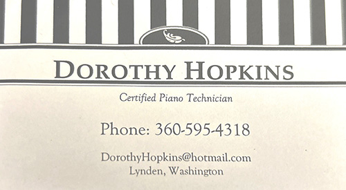 dorothy hopkins piano tech